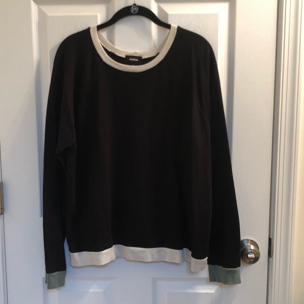 Monrow Colorblock Oversized Sweatshirt - image 2